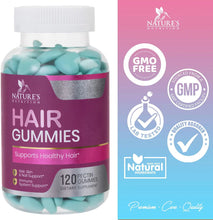Load image into Gallery viewer, Nature&#39;s Nutrition Hair Gummy Vitaamins with Biotin
